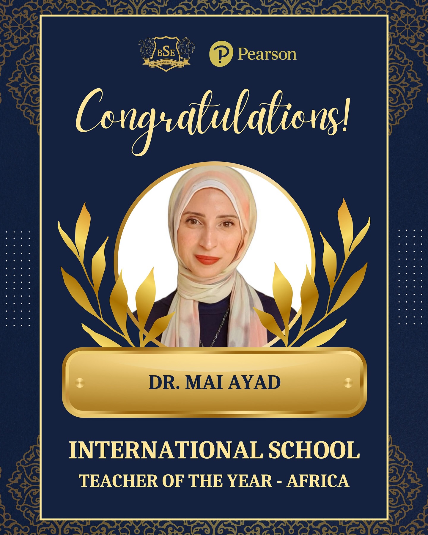 International School Teacher of the Year Award from Pearson