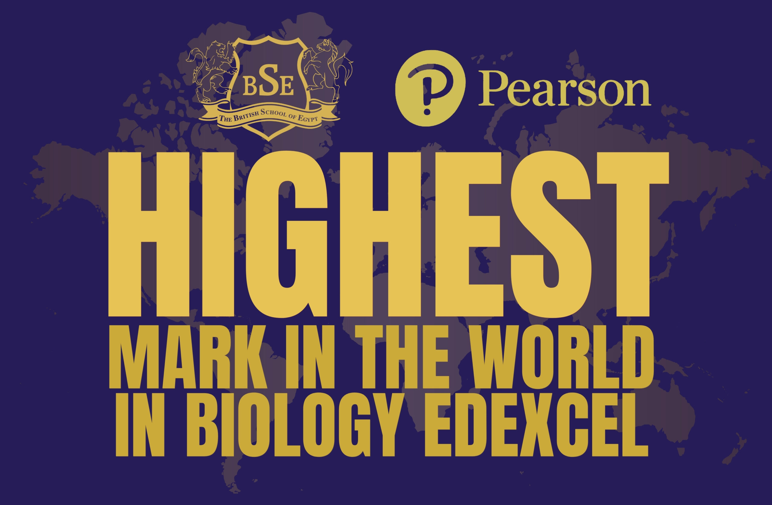 Highest mark in the world in Biology (Pearson Edexcel).
